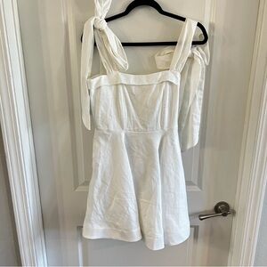 DISSH White Mini Dress 100% linen NWOT